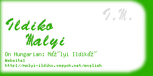 ildiko malyi business card
